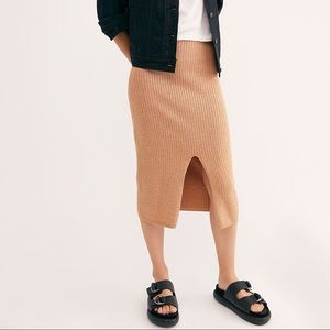 Free People Knitted Skyline Midi Skirt XS